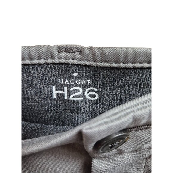 Haggar H26 Mens Performance 4-Way Stretch Slim Fit Trouser Pants Heather Gray 33 - Picture 5 of 7